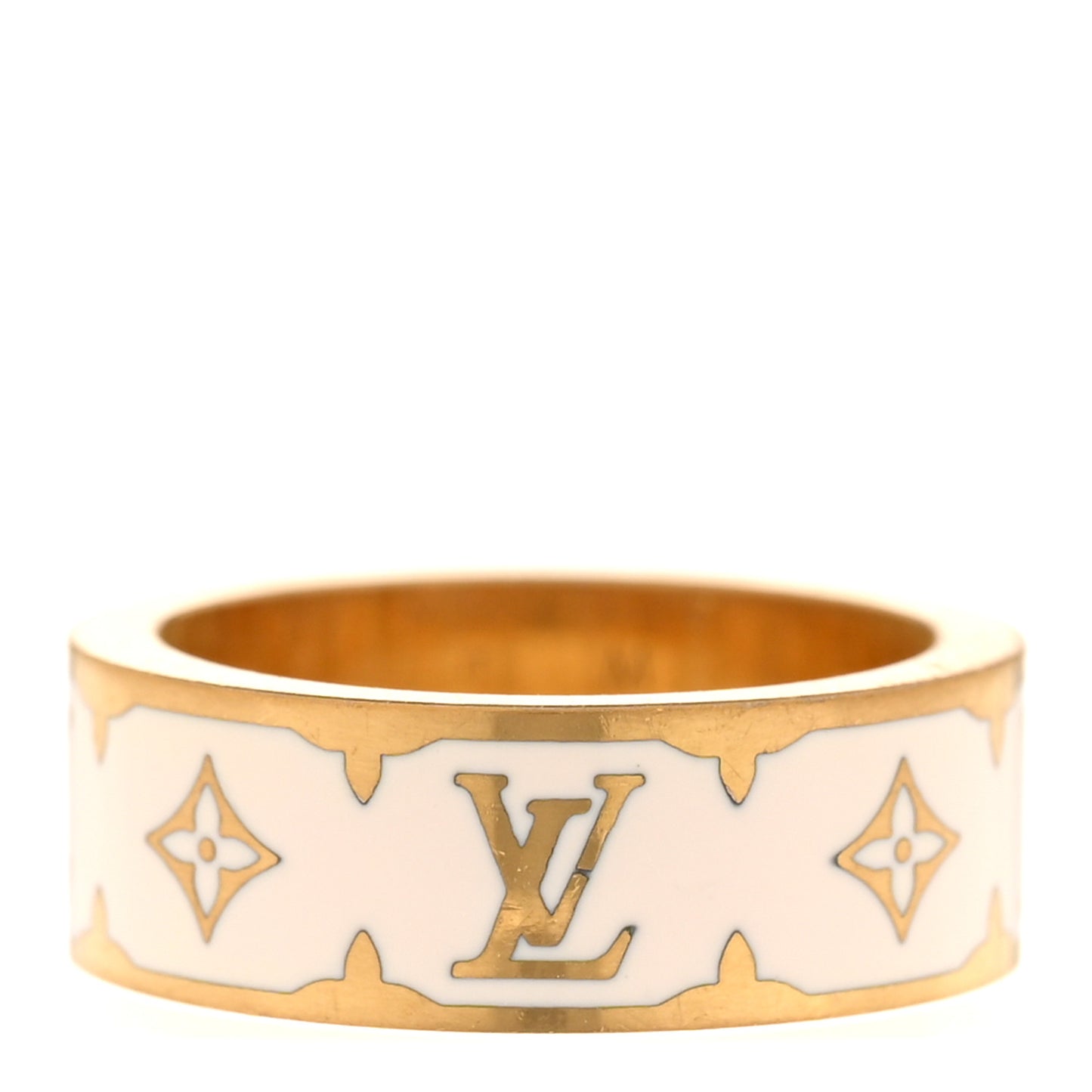 Metal Enamel Nanogram Ring M 54 7 White