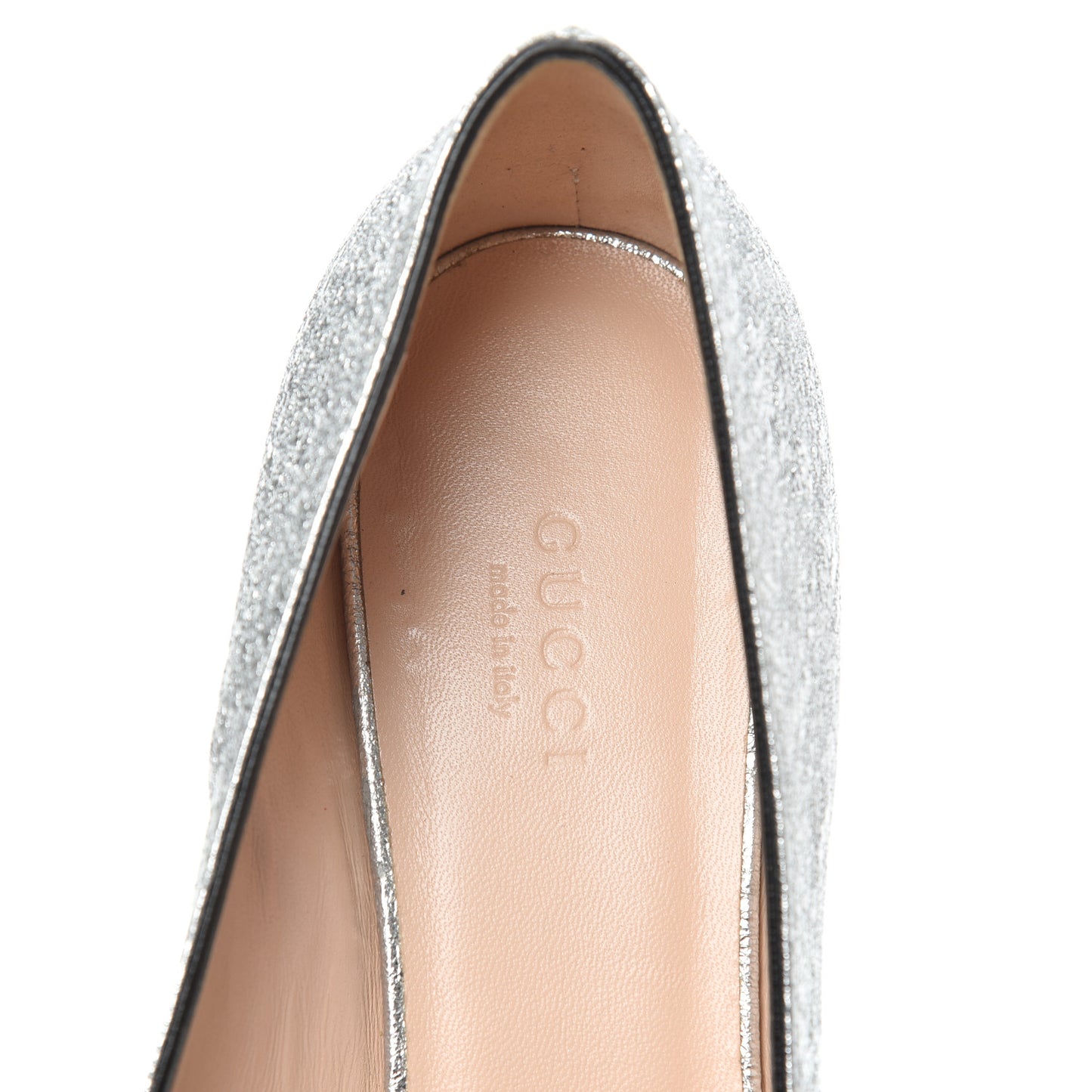 Galassia GG Marmont Fringe 25mm Loafer Pumps 37 Argento
