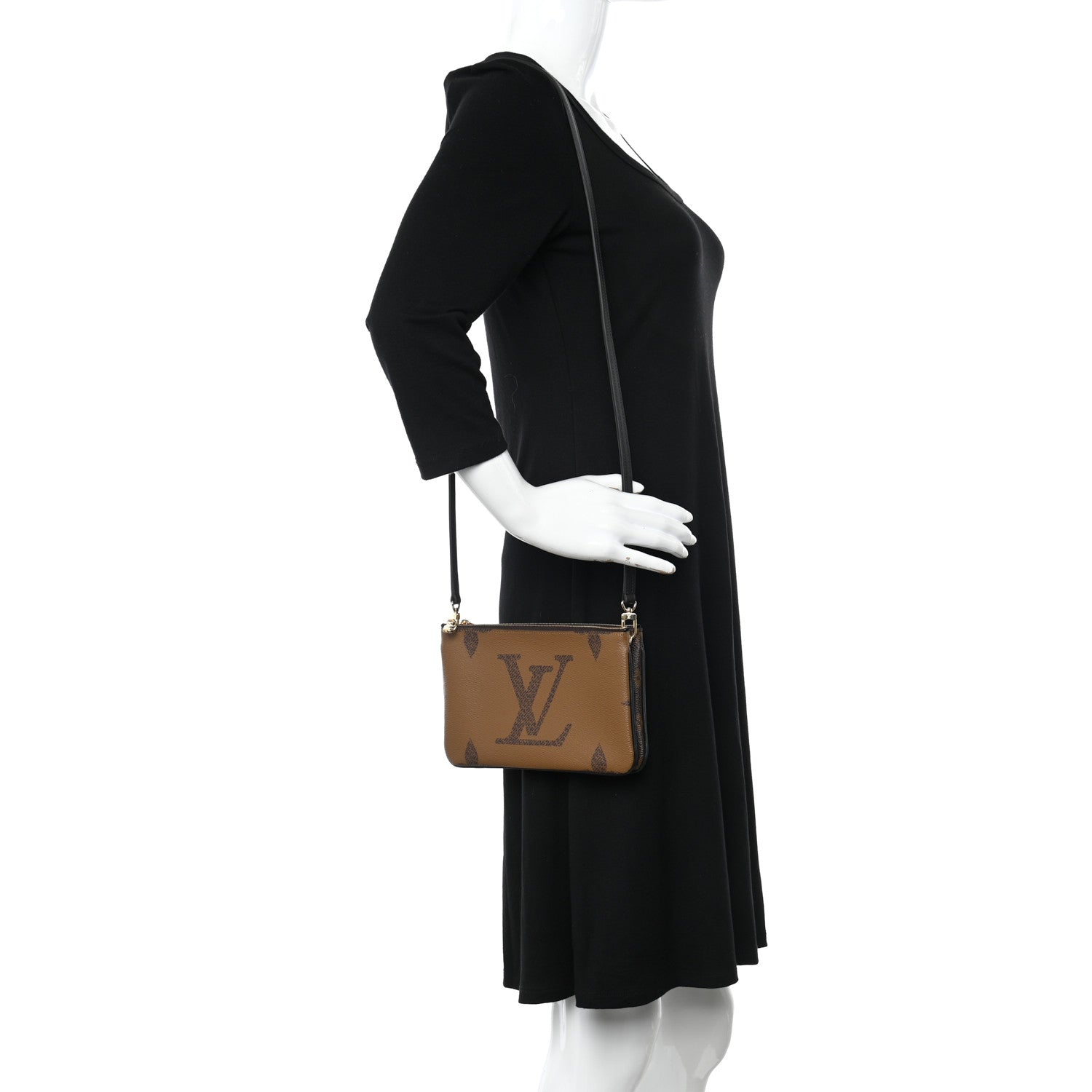 Louis Vuitton Reverse Monogram Giant Double Zip Pochette 2 of 10