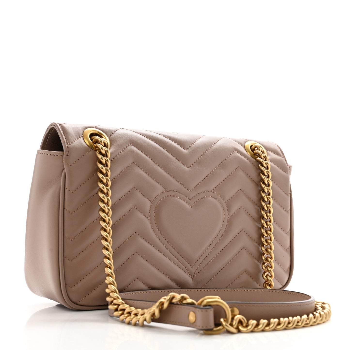 Calfskin Matelasse Small GG Marmont Shoulder Bag Porcelain Rose