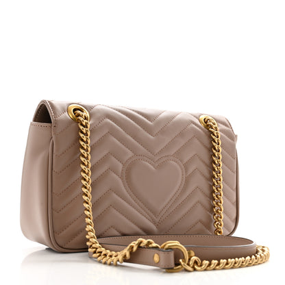 Gucci Calfskin Matelasse Small GG Marmont Shoulder Bag Porcelain Rose 3 of 13