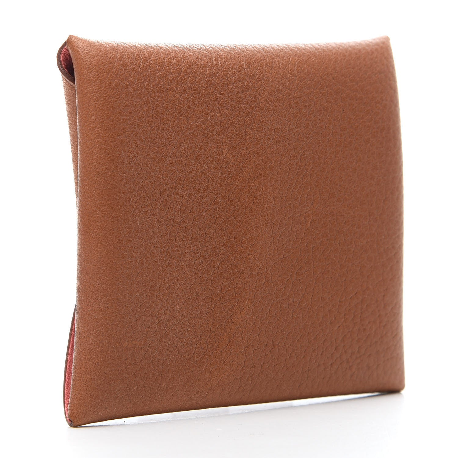 Hermes Barenia Faubourg Bastia Verso Coin Purse Fauve Rose D'ete 3 of 7