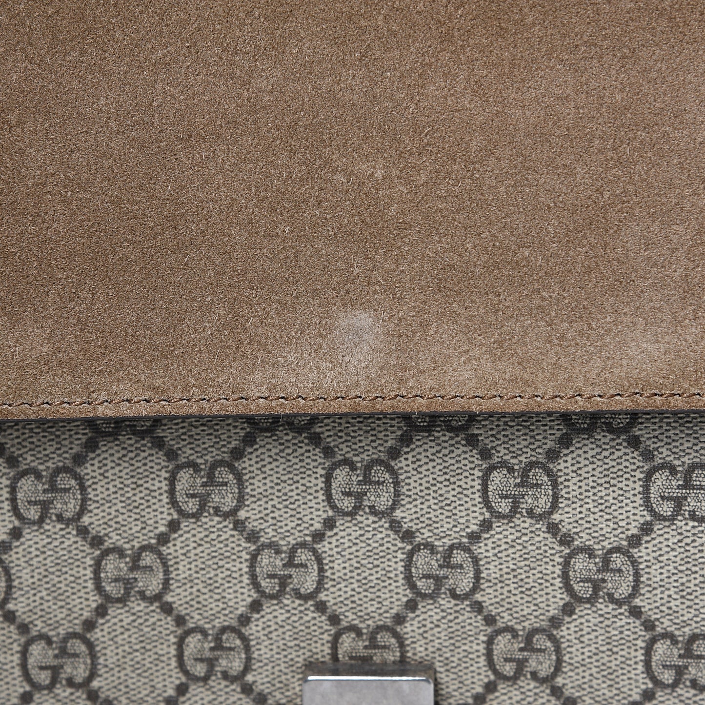 GG Supreme Monogram Medium Dionysus Shoulder Bag Taupe
