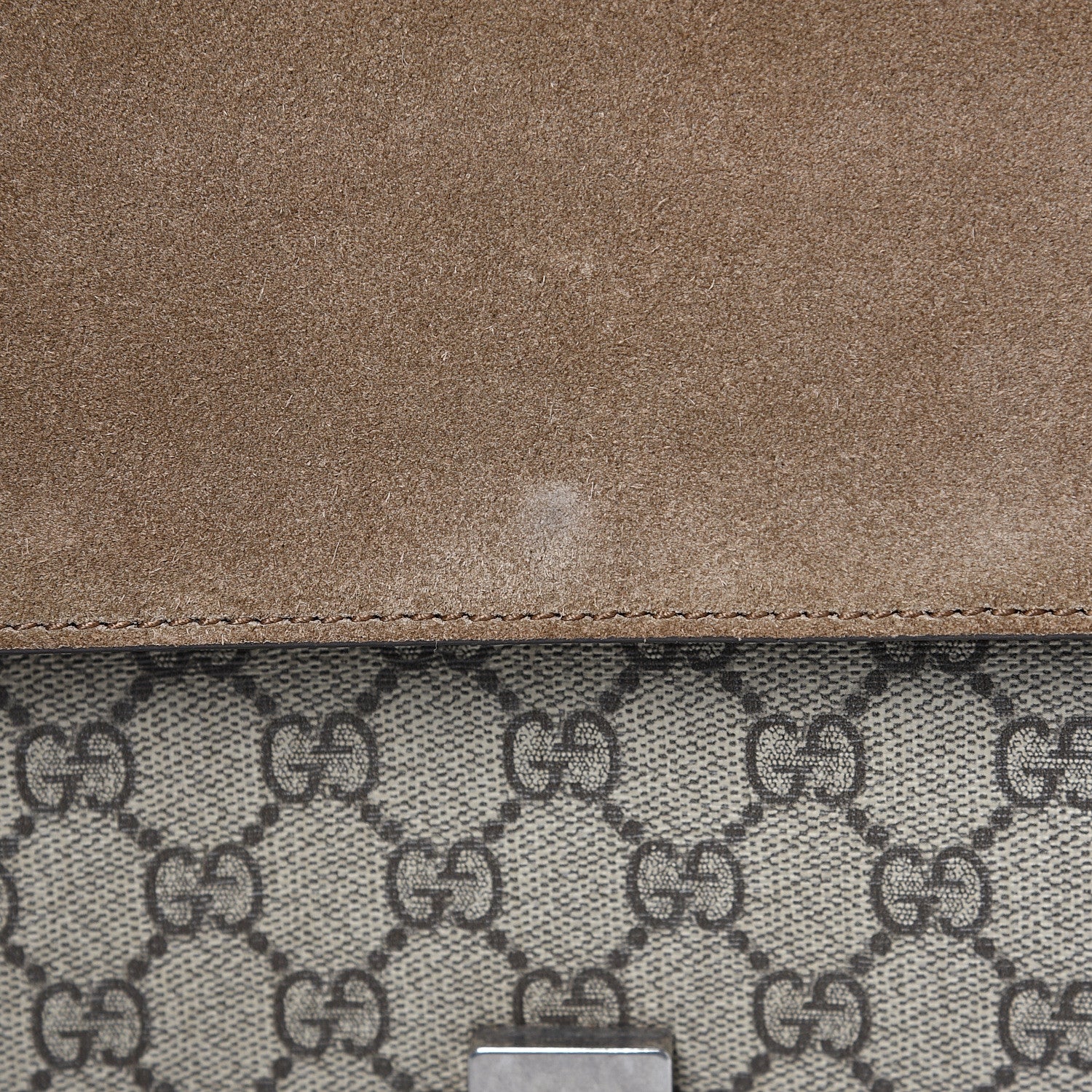 Gucci GG Supreme Monogram Medium Dionysus Shoulder Bag Taupe 7 of 12