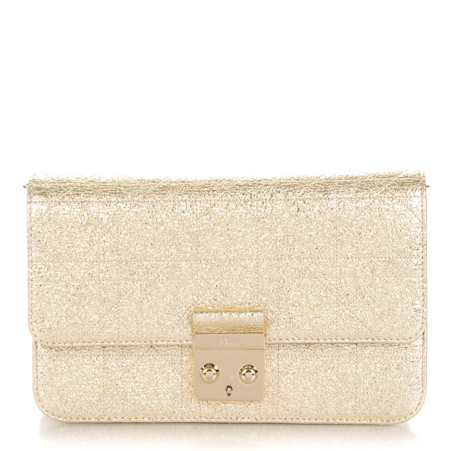Washed Metallic Lambskin Miss Dior Promenade Pouch Stardust Gold