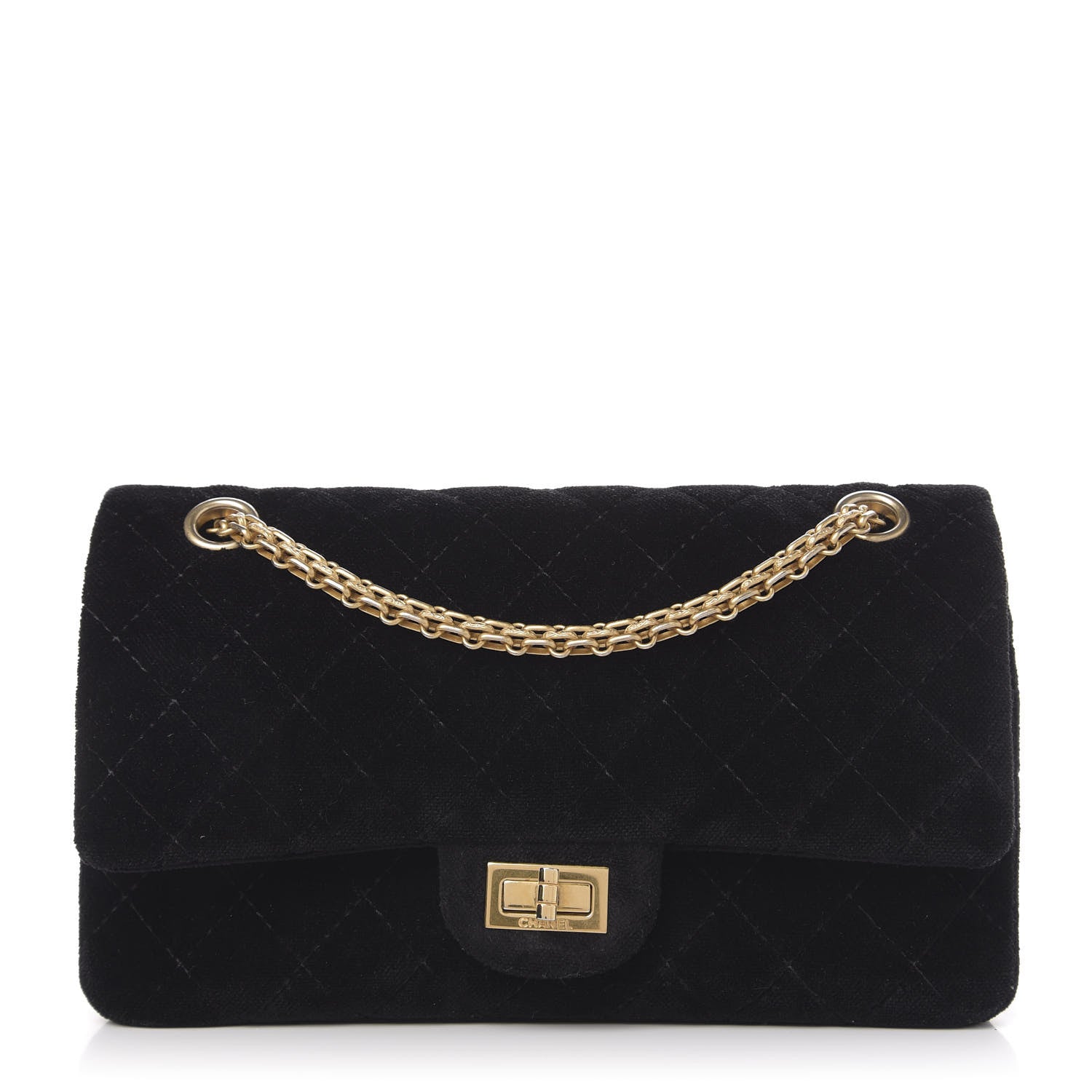 Chanel Velvet Quilted 2.55 Reissue 225 Flap Black 1 of 12