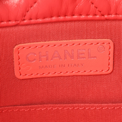 Chanel Aged Calfskin Chevron Quilted Small Gabrielle Backpack Dark Pink 6 of 10