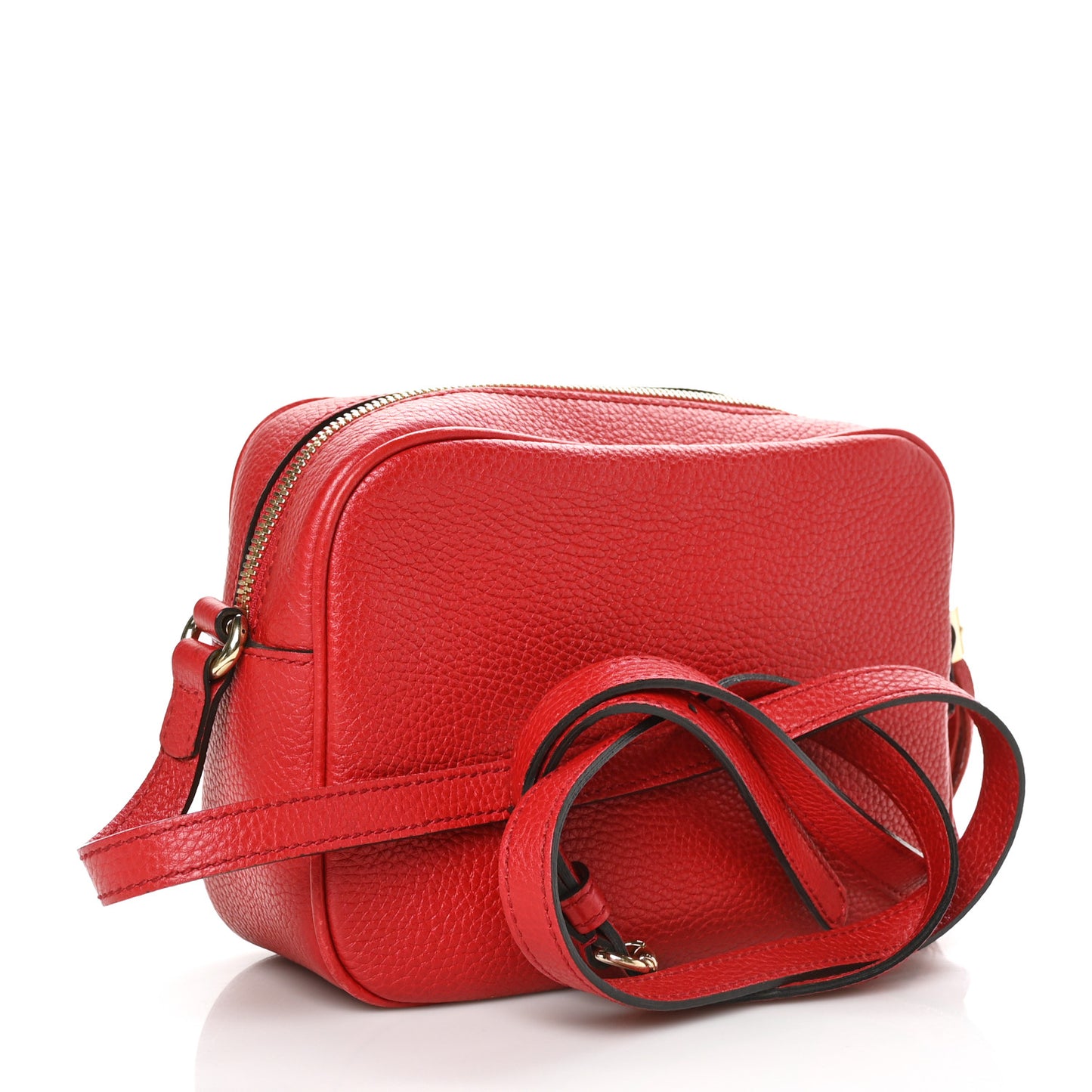 Pebbled Calfskin Small Soho Disco Bag Tabasco Red