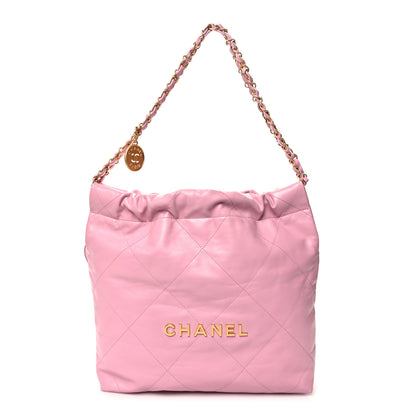 Chanel Shiny Calfskin Quilted Chanel 22 Pink 1 of 14