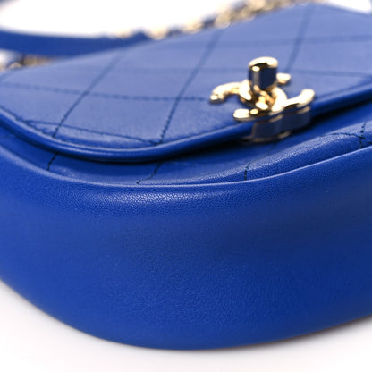 Chanel Goatskin Stitched Casual Trip Messenger Flap Royal Blue 8 of 9