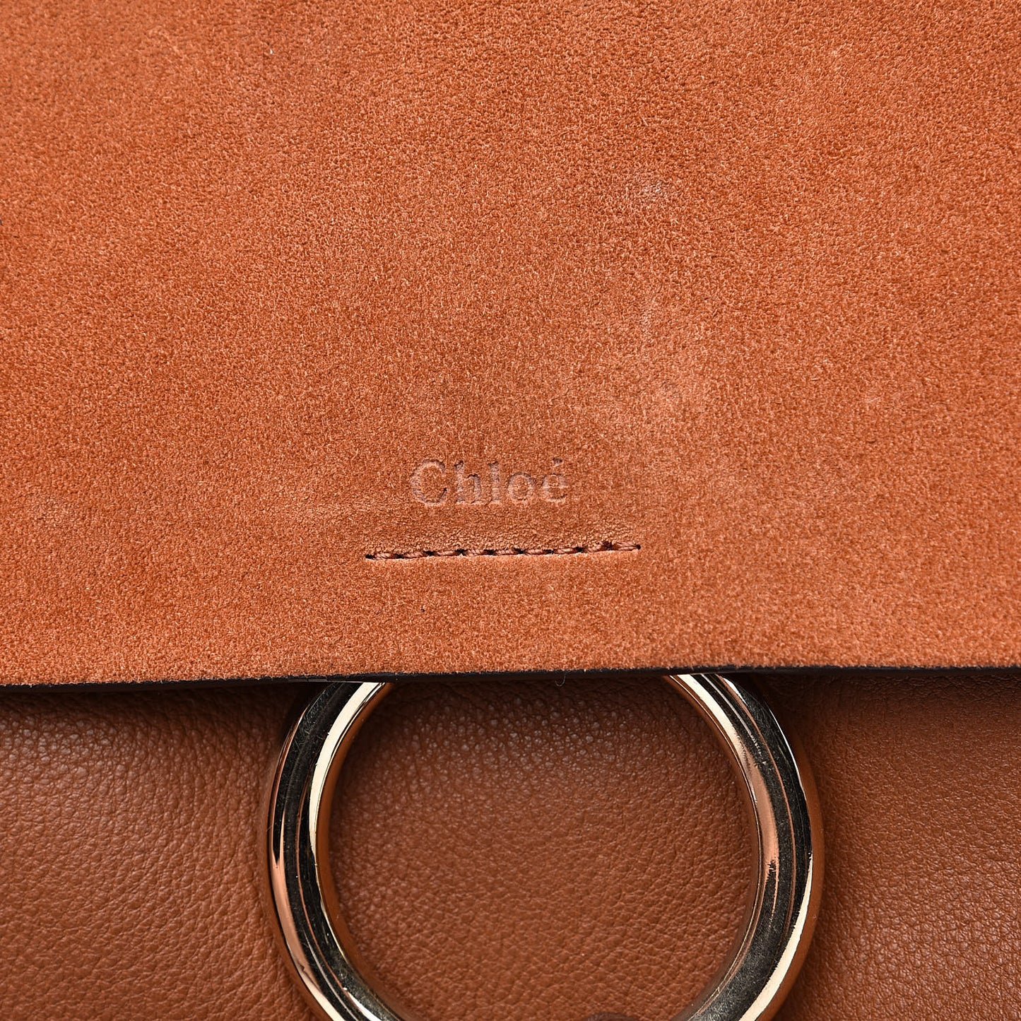 Suede Calfskin Medium Faye Backpack Tan