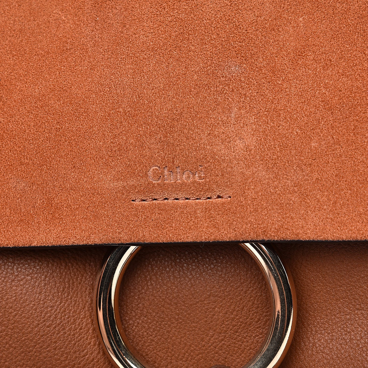 Chloe Suede Calfskin Medium Faye Backpack Tan 9 of 13