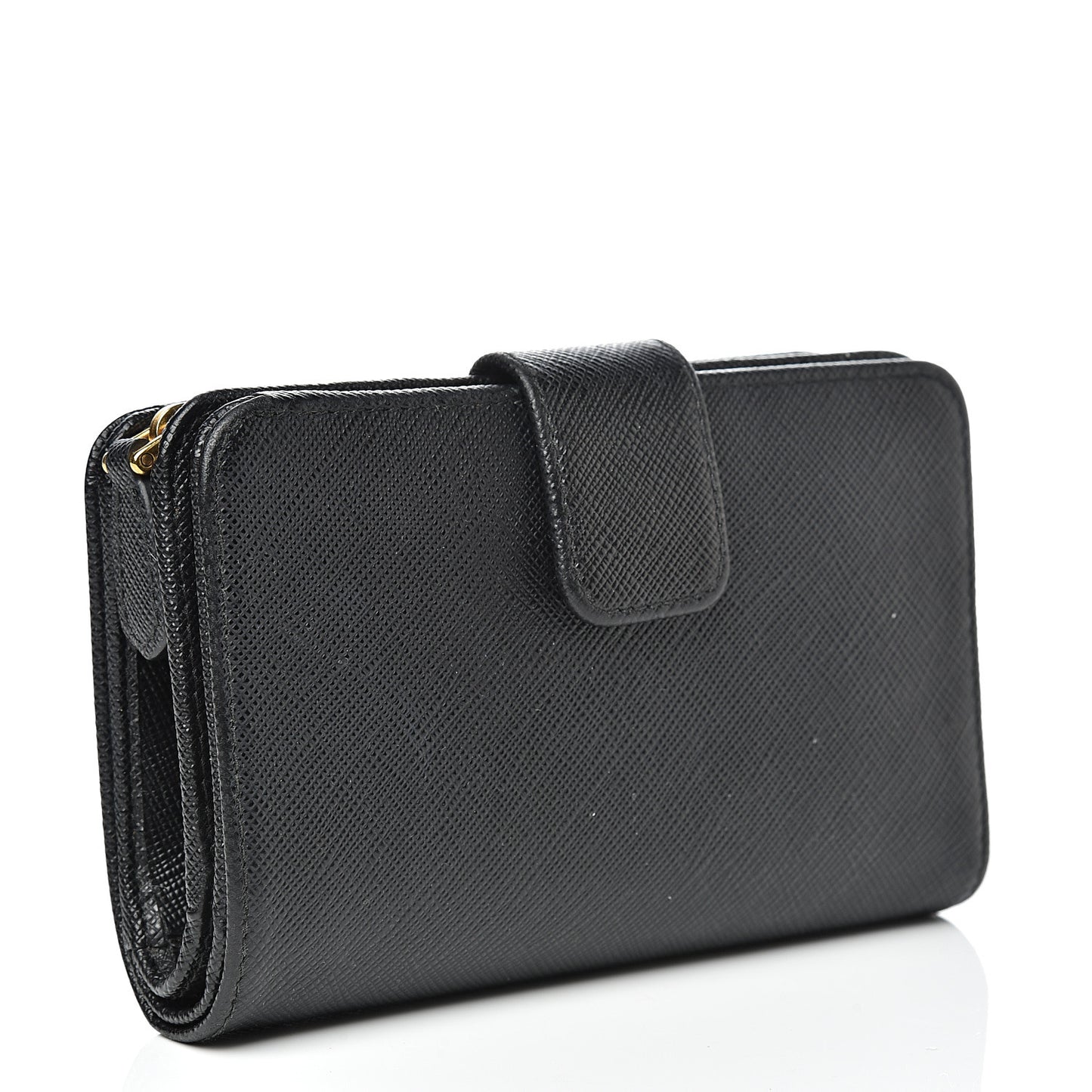 Saffiano Metal Compact Wallet Black