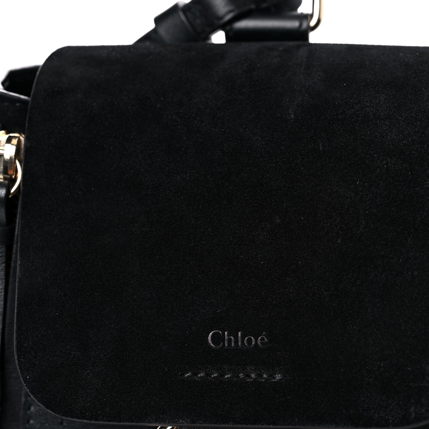 Chloe Suede Calfskin Mini Faye Backpack Black 16 of 17