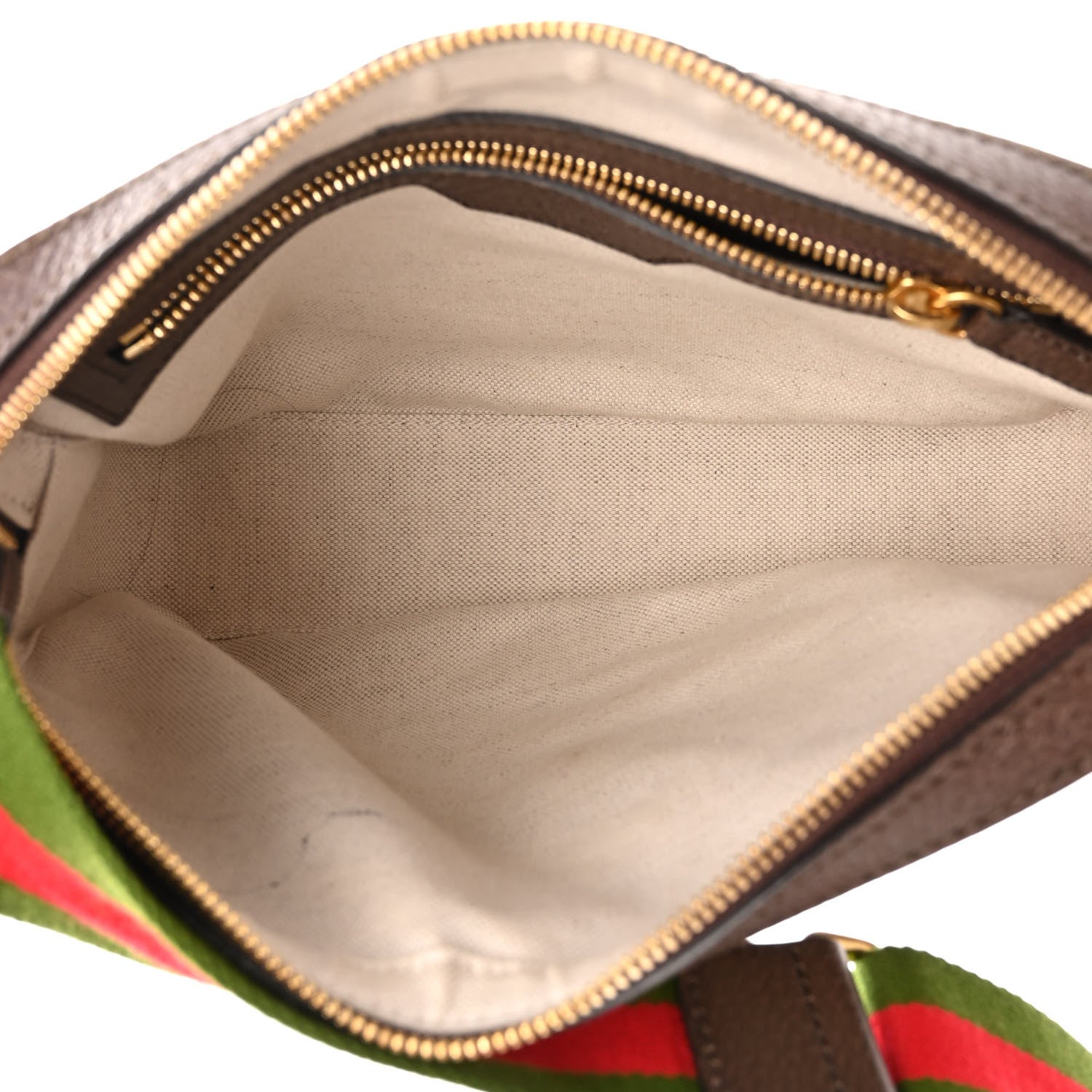 Gucci Monogram Jumbo GG Textured Dollar Calfskin Web Messenger Shoulder Bag Camel Ebony New Acero 5 of 10
