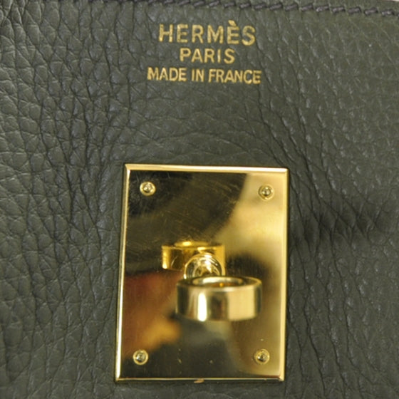 Taurillon Clemence Birkin 35 Vert Veronese