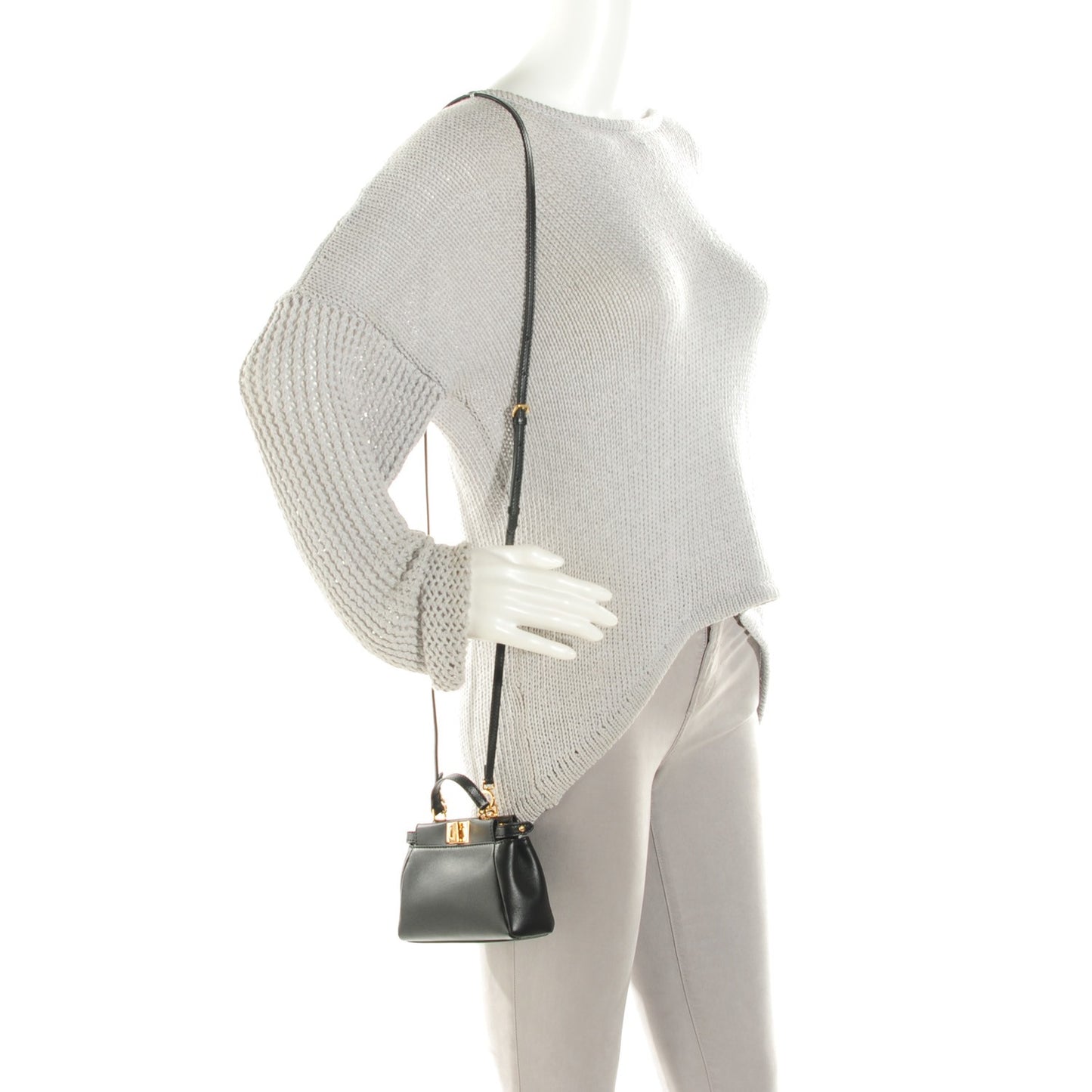 Nappa Micro Peekaboo Iconic Satchel Black