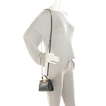 Fendi Nappa Micro Peekaboo Iconic Satchel Black 2 of 10