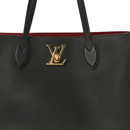 Louis Vuitton Grained Calfskin Lockme Shopper Black 9 of 14