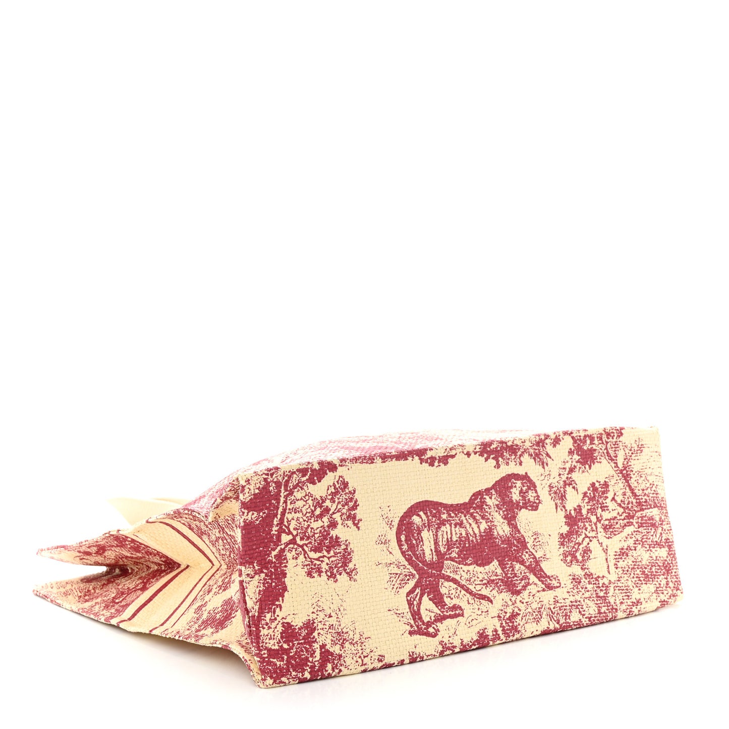 Straw Dioriviera Tote Red