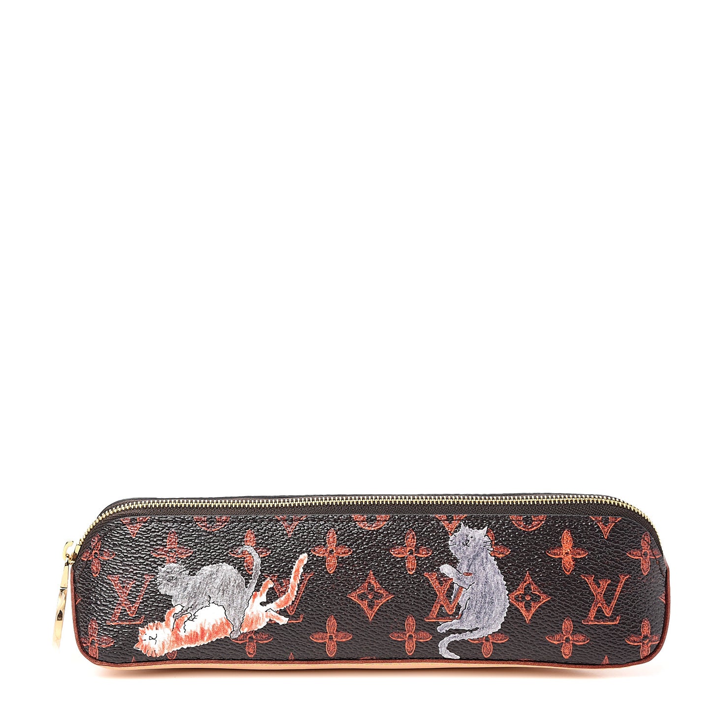 Catogram Elizabeth Pouch Orange Marron