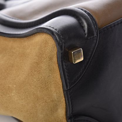 Celine Smooth Calfskin Suede Micro Tri-Color Luggage Almond 11 of 13