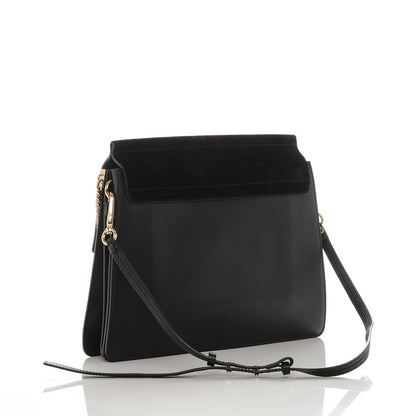 Chloe Suede Calfskin Medium Faye Shoulder Bag Black 3 of 8