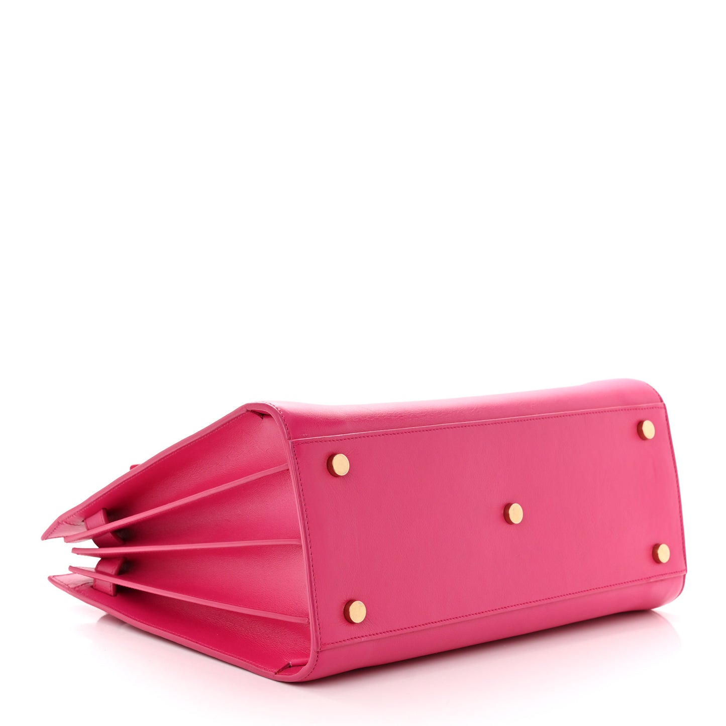 SAINT LAURENT Calfskin Small Sac De Jour Lipstick Fuchsia