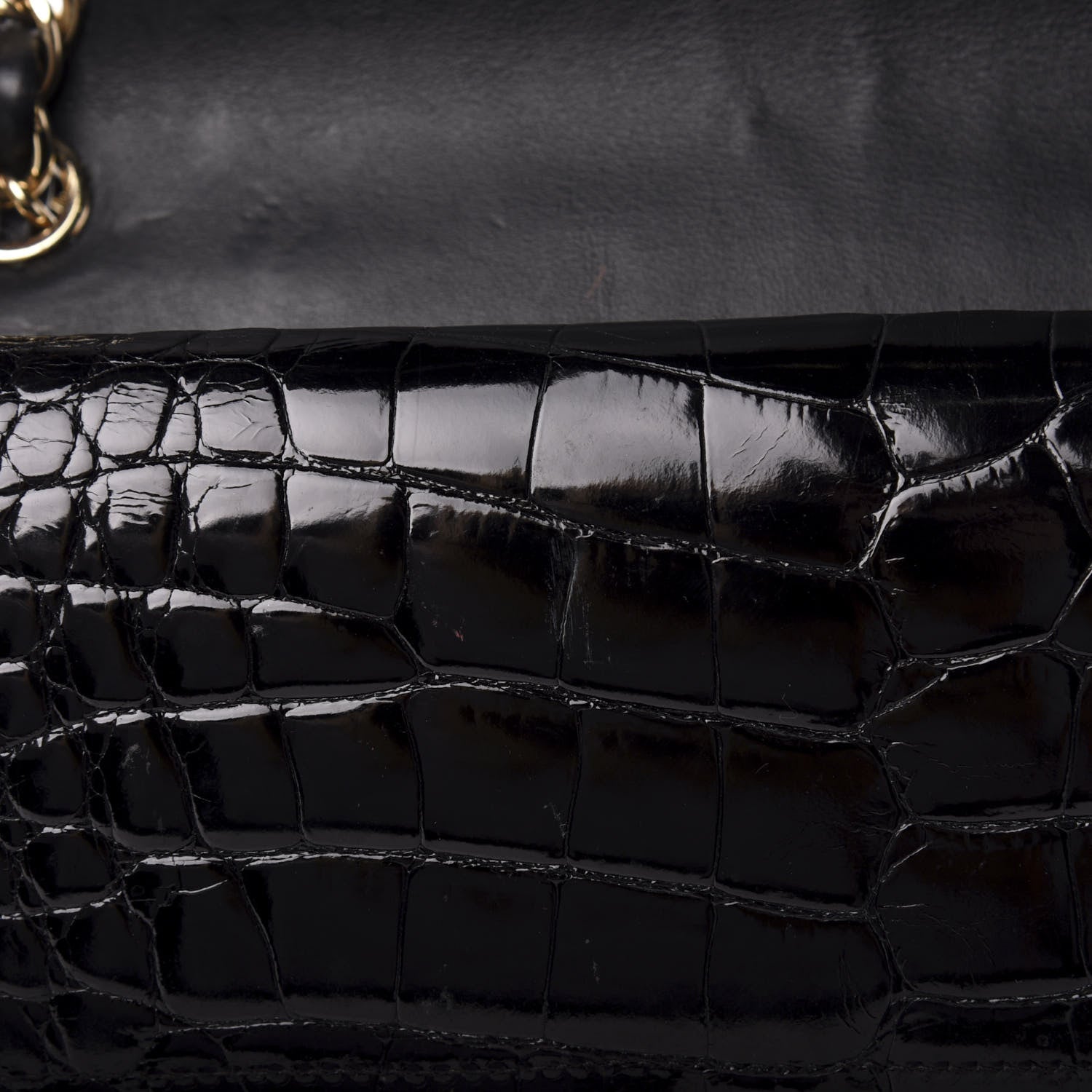 Chanel Alligator Jumbo Double Flap Black 12 of 15