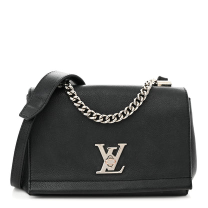Louis Vuitton Calfskin Lockme II Chain Bag BB Black 1 of 14