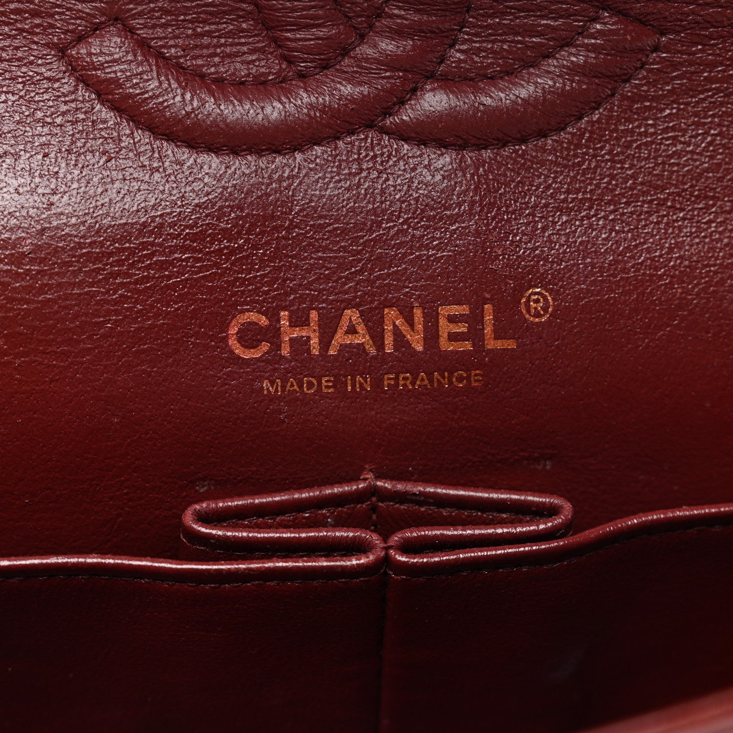 Chanel Lambskin Quilted Medium Double Flap Burgundy 7 of 13