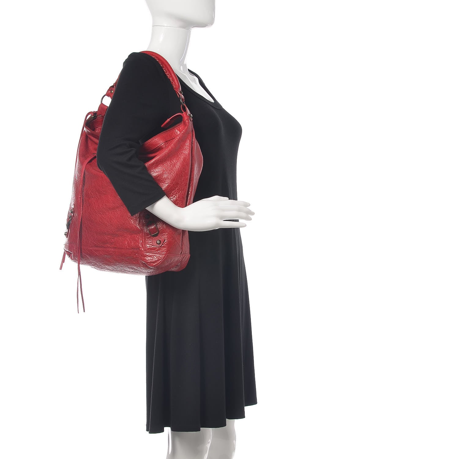 Balenciaga Chevre Classic Hardware Day Hobo Rouge Theatre 2 of 9