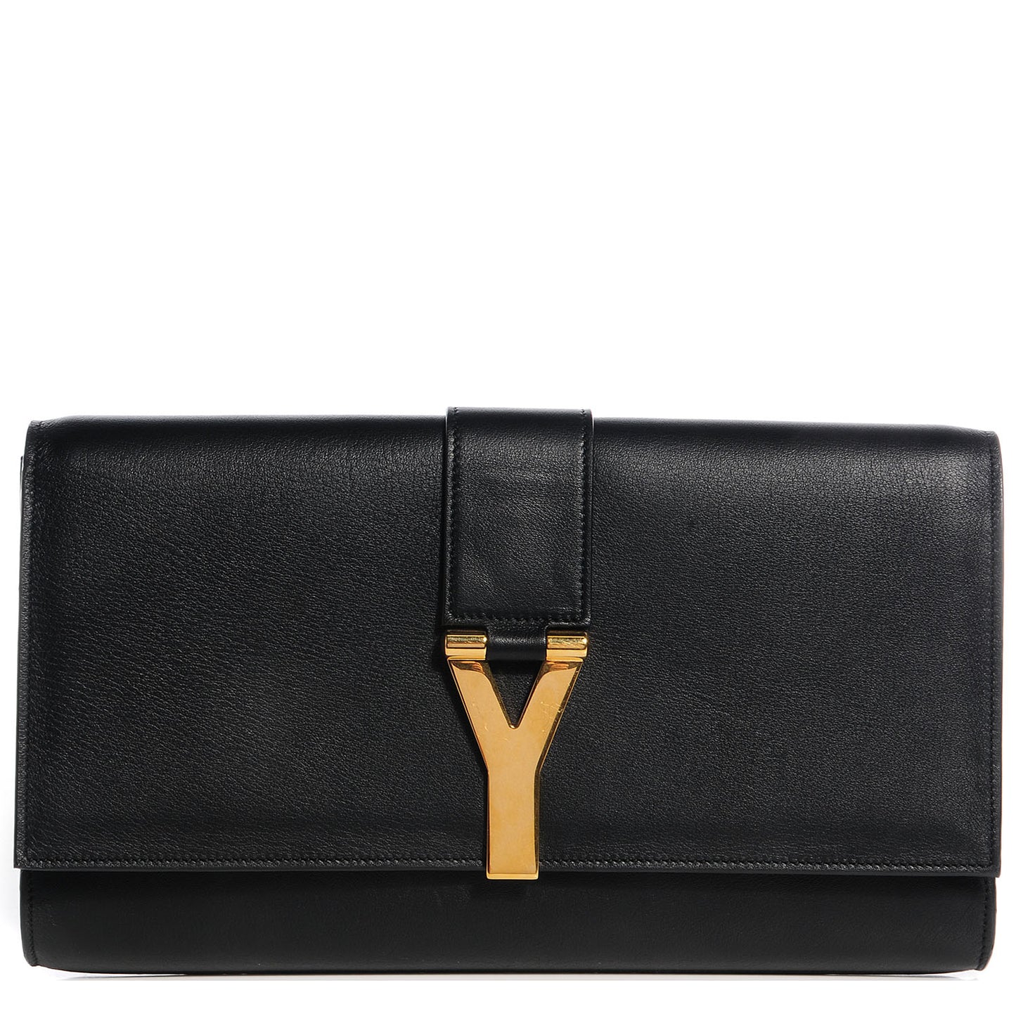 Calfskin Classic Y Clutch Black