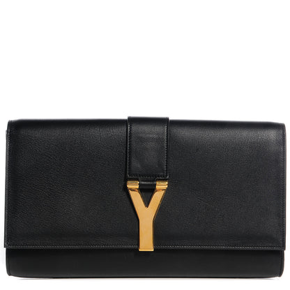 Saint Laurent Calfskin Classic Y Clutch Black 1 of 7