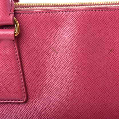 Prada Saffiano Small Galleria Double Zip Tote Peonia 11 of 11