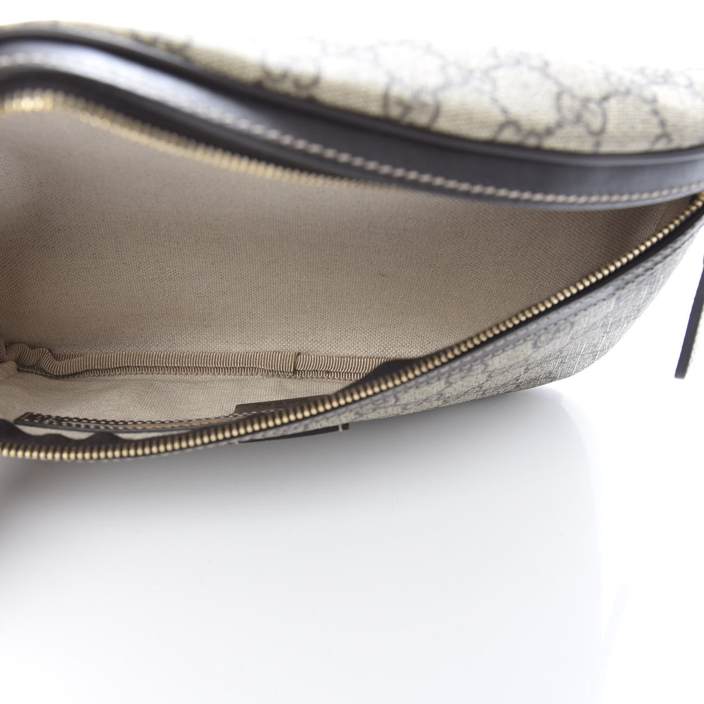 GG Supreme Monogram Belt Bag Dark Brown