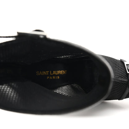 Saint Laurent Elba Applique Tulle Aston 115 Boots 37.5 Black 8 of 10
