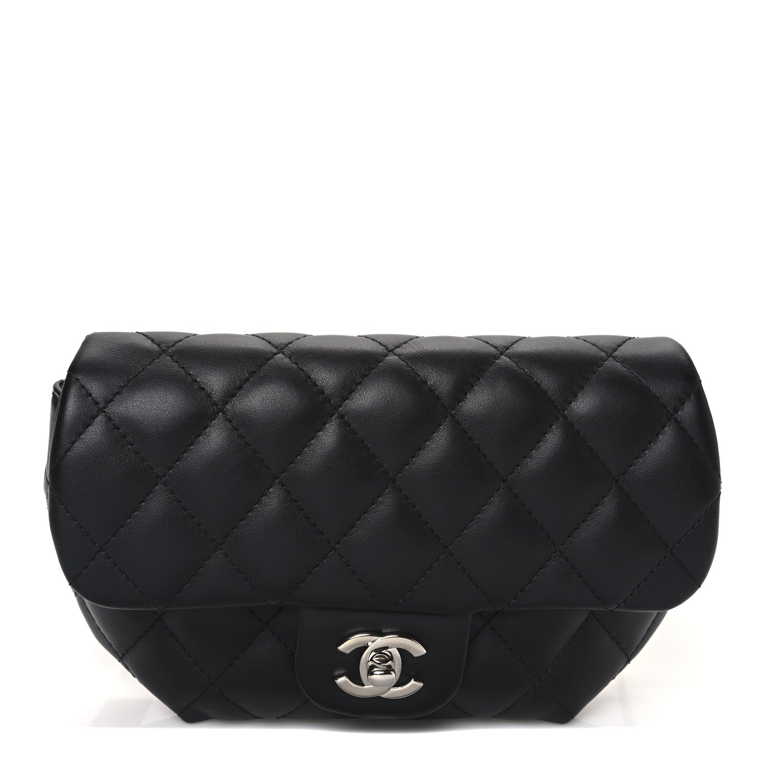 Chanel Calfskin Quilted CC Uniform Flap Belt Bag Black 1 of 11