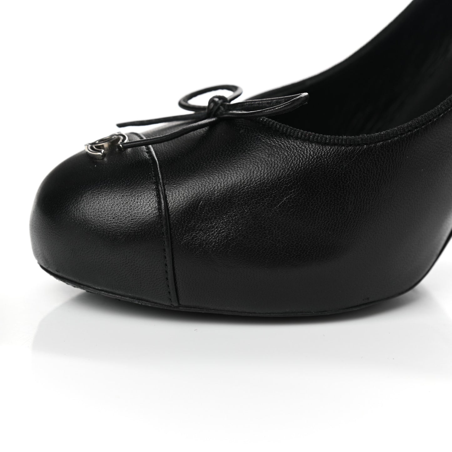 Lambskin Cap Toe CC Pumps 39 Black