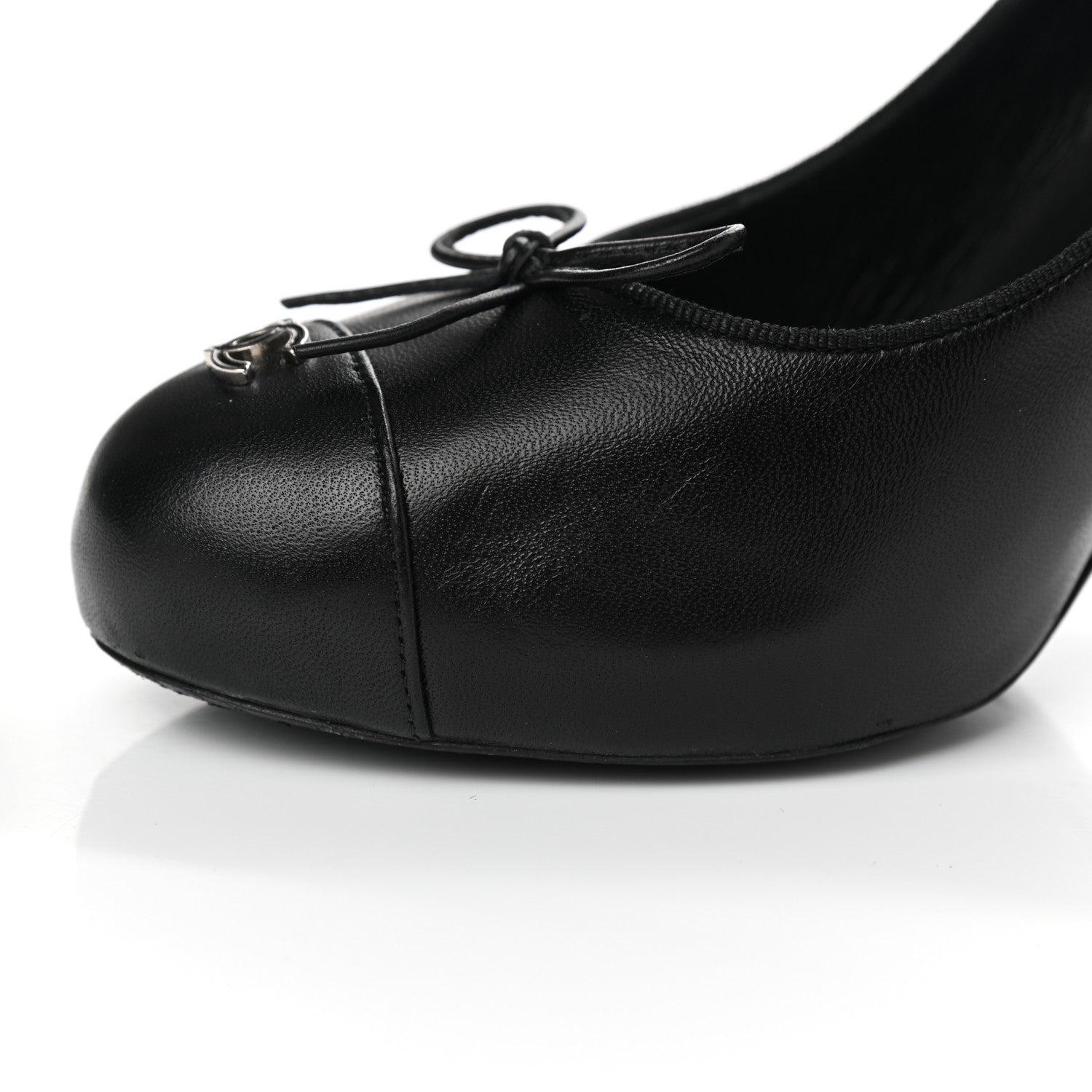 Chanel Lambskin Cap Toe CC Pumps 39 Black 10 of 10