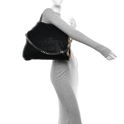Stella McCartney Shaggy Deer Falabella Fold Over Tote Black 2 of 10