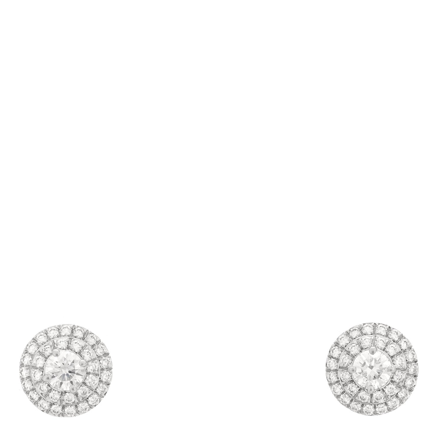 Tiffany Platinum Diamond .60ctw Soleste Earrings 1 of 5