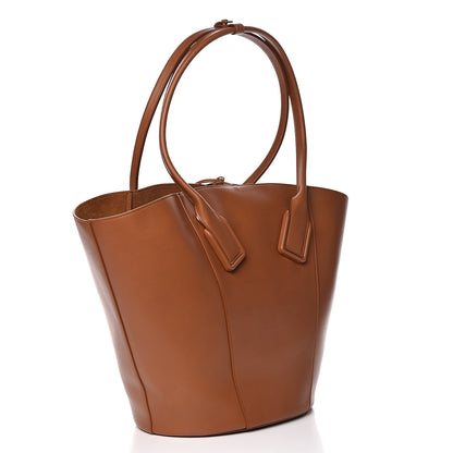 Bottega Veneta Calfskin Basket Tote Wood 4 of 11