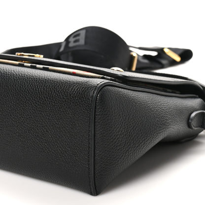 Burberry Grainy Calfskin Vintage Check Note Crossbody Bag Black 9 of 9