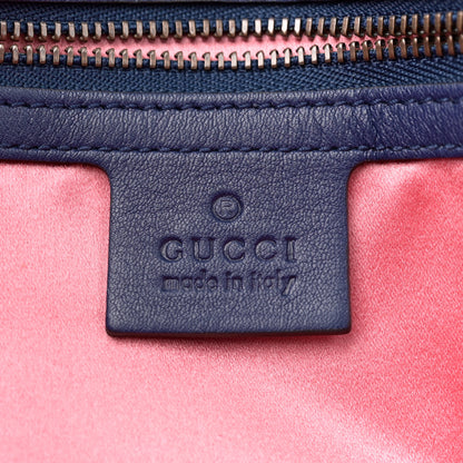 Gucci Velvet Matelasse Medium GG Marmont Shoulder Bag Cobalt Blue 6 of 9