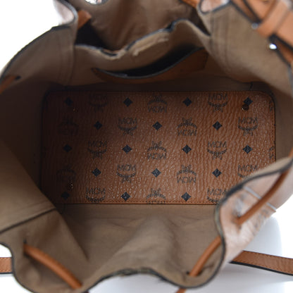 MCM Visetos Studded Drawstring Bag Cognac Gold 5 of 8