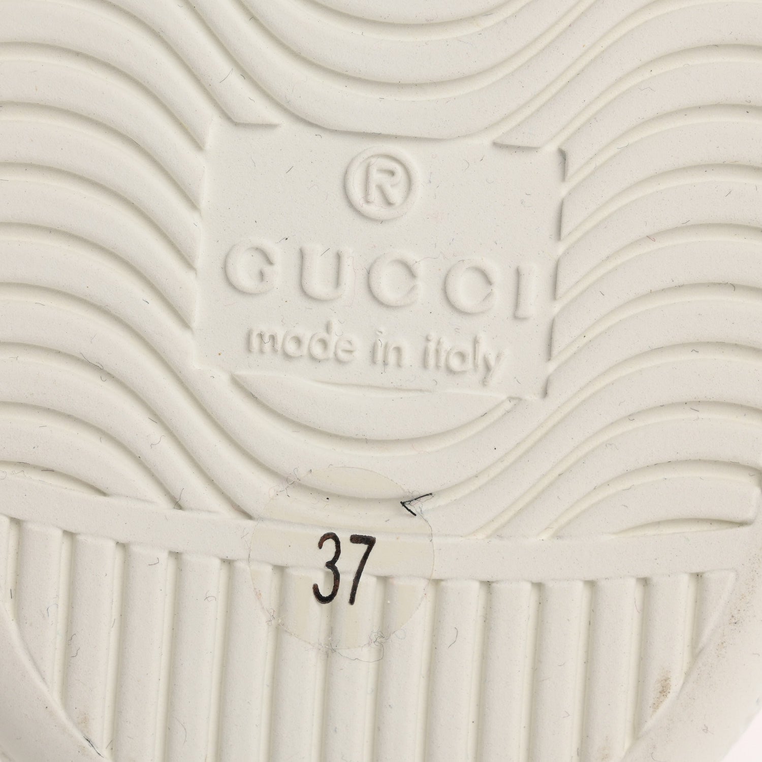 Gucci Calfskin Web Studded Womens Arrow Ace Sneakers 37 White 8 of 11