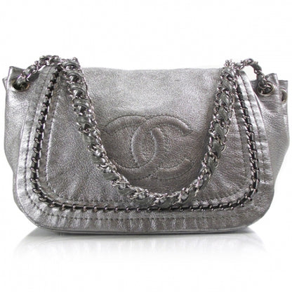 Chanel Luxe Ligne Flap Bag Silver 1 of 13