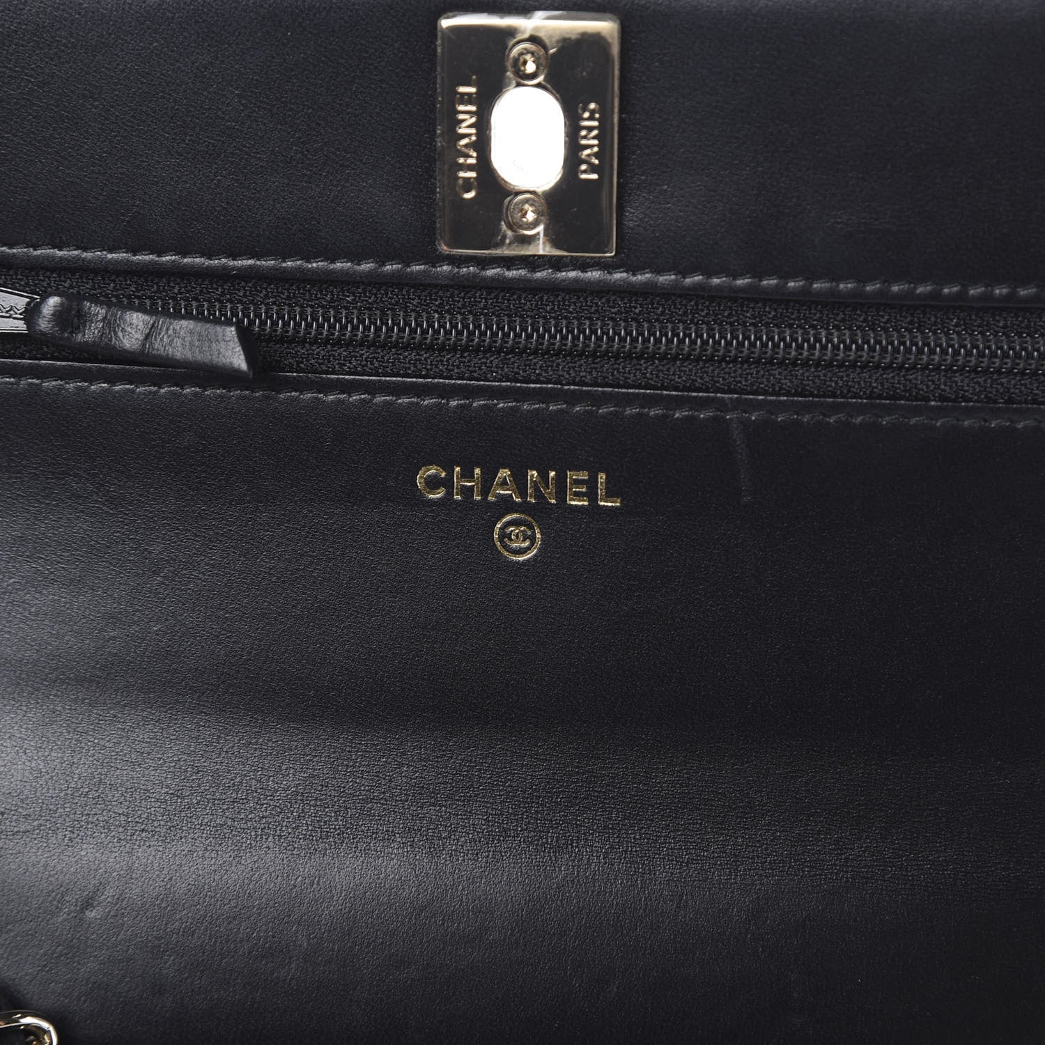 Chanel Lambskin Quilted Trendy CC Wallet On Chain WOC Black 5 of 13