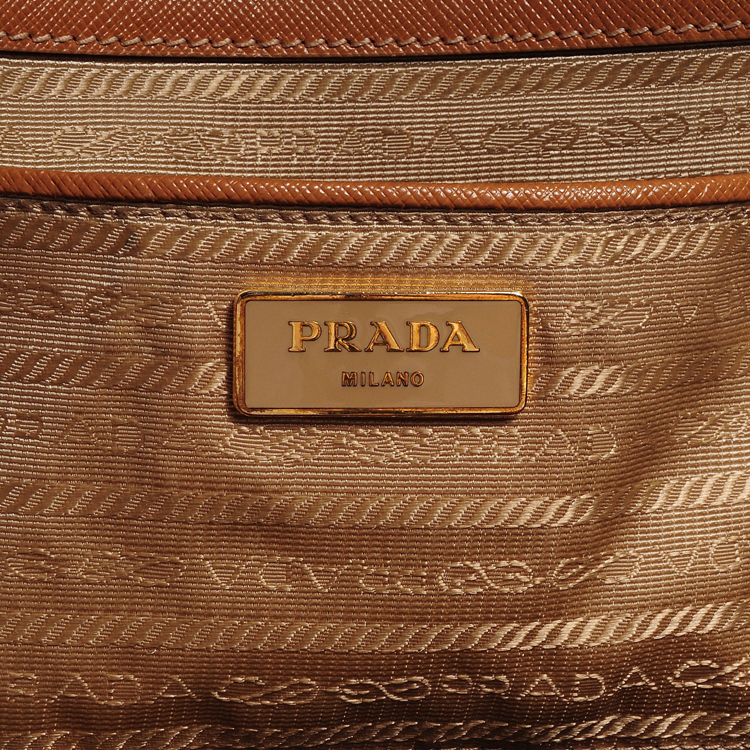 Prada Saffiano Lux Large Tote Caramel 6 of 9